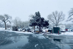 Fallon RV Park with snow