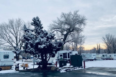 Fallon RV Park with snow