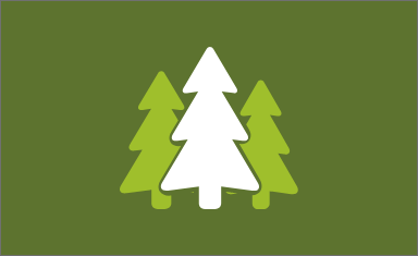trees icon on green background